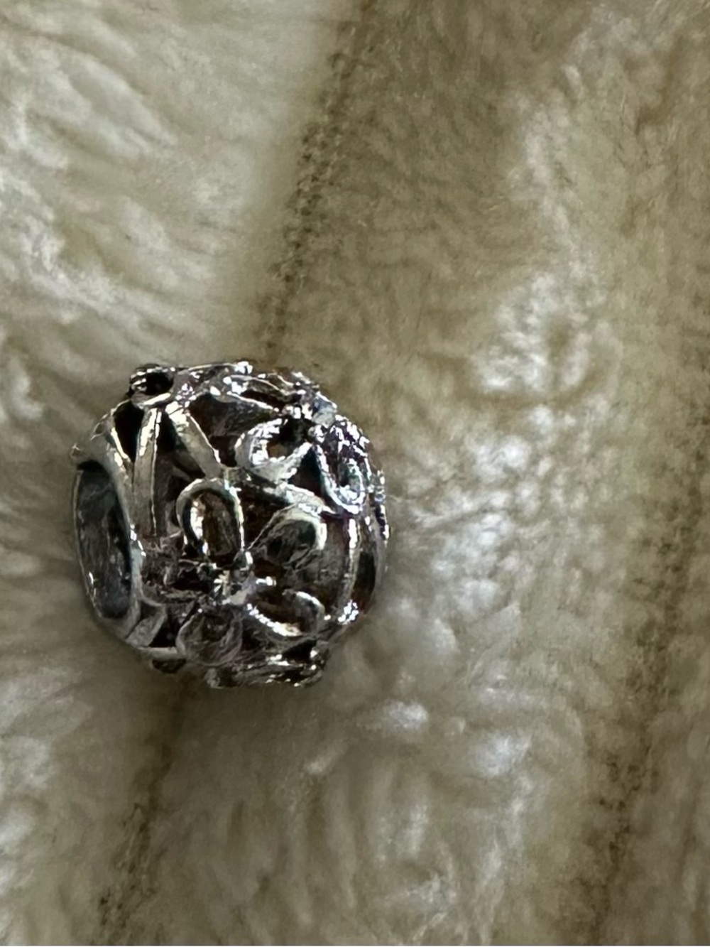 Sterling Silver Wildflower Walk openwork Charm